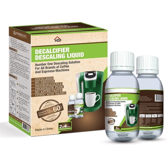 Descaling Solution for Brands of Coffee and Espresso Machines By - 4 Fluid Ounce Bottle (2-Pack)