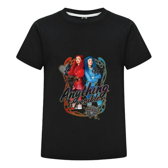 Descen dants 4 Shirt for Girls – Rise of Red Character Tee for Kids Summer Wear