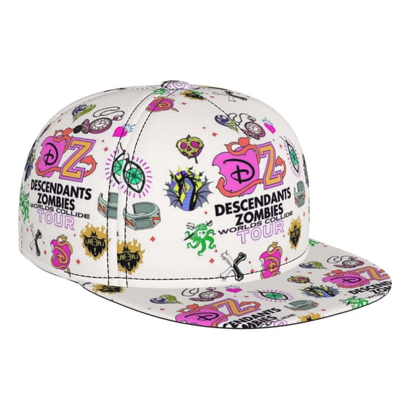 Descen-dants Zombies Tour Brim Bill Baseball Cap Adjustable Snapback Hat Hip Hop Dad Caps Men Women