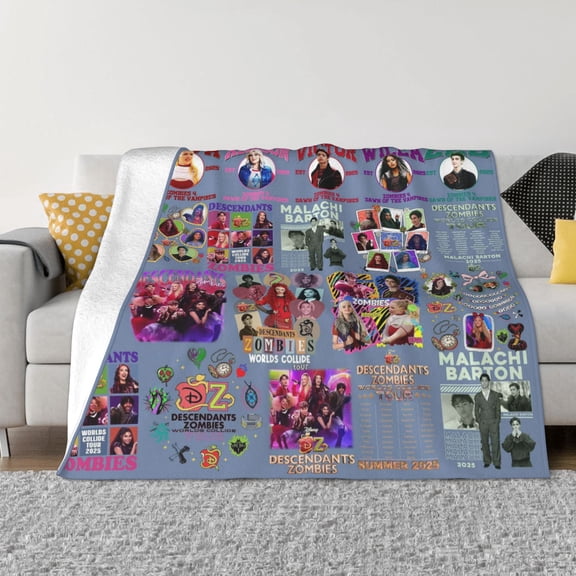 Descen-dants Zombies Tour Soft Micro Fleece Blanket Throw Lightweight Flannel Blankets for Bed Couch Sofa