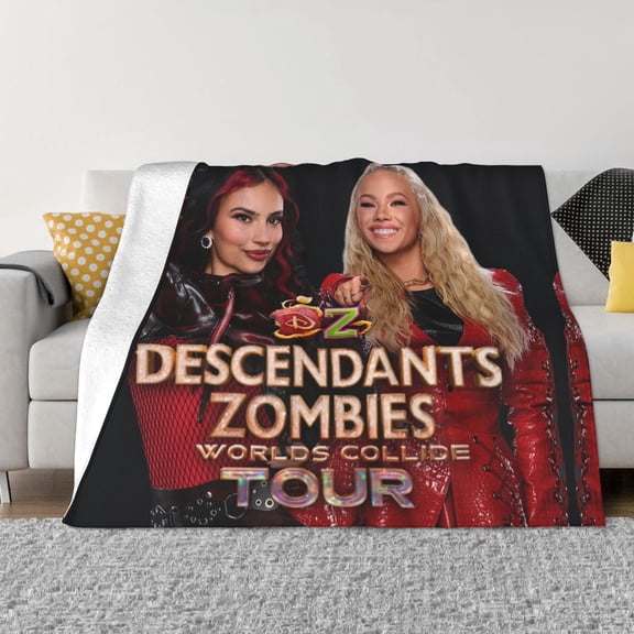Descen-dants Zombies Tour Soft Micro Fleece Blanket Throw Lightweight Flannel Blankets for Bed Couch Sofa