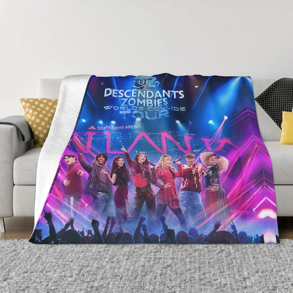 Descen-dants Zombies Tour Soft Micro Fleece Cozy Throw Blanket Lightweight Fuzzy Flannel Blankets Sofa Decor Gifts