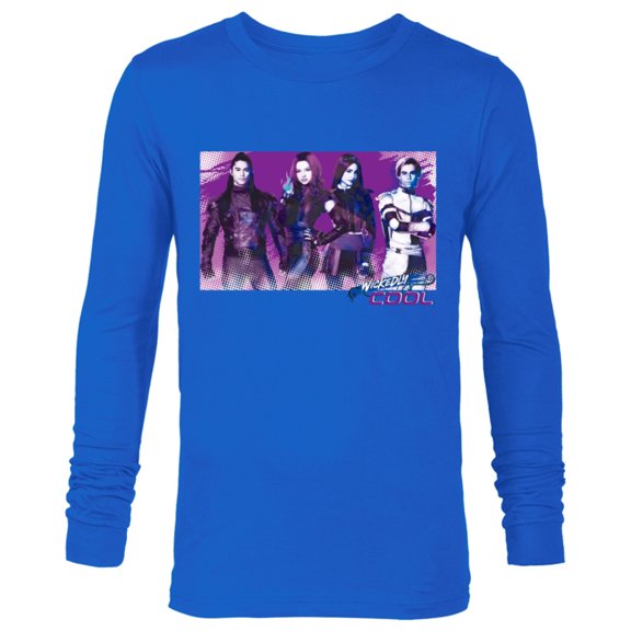 Descendants 3 Carlos Mal Jay Evie Wickedly Cool - Long Sleeve T-Shirt for Men -Customized-Royal