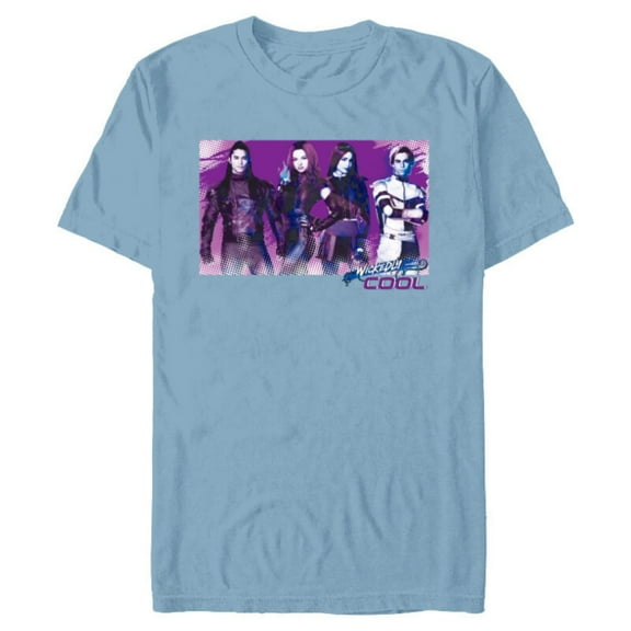 Descendants 3 Carlos Mal Jay Evie Wickedly Cool - Short Sleeve Blended T-Shirt for Adults -Customized-Ocean Blue