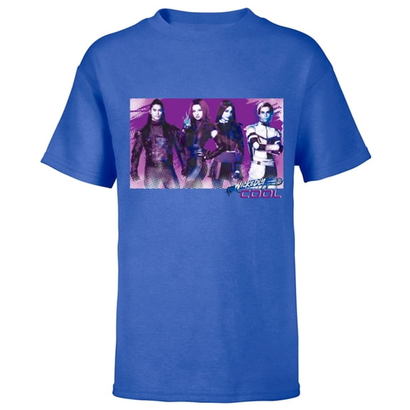 Descendants 3 Carlos Mal Jay Evie Wickedly Cool - Short Sleeve T-Shirt for Kids -Customized-Royal
