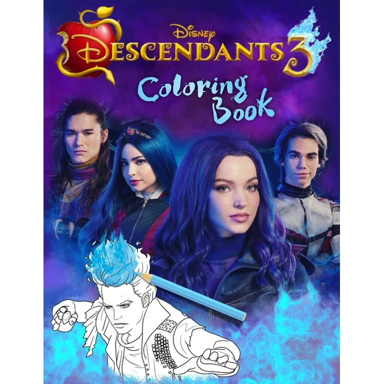 Descendants 3 Coloring Book Disney Descendants 3 Coloring Book With Unofficial Premium Images for Kids and Adults Paperback Walmart