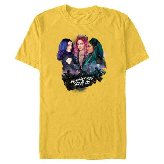 Descendants 3 Mal Uma Audrey Do What You Gotta Do - Short Sleeve Blended T-Shirt for Adults -Customized-Yellow