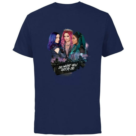 Descendants 3 Mal Uma Audrey Do What You Gotta Do - Short Sleeve Cotton T-Shirt for Adults -Customized-Navy