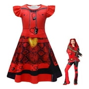 BFBYFDM Descendants 4 Chloe Movie Party Dress for Girls Enchanting Cosplay Costume Featuring a Beautiful Skirt Perfect for Birthday Gifts and Special Occasions A Must Have for Young Fans of the Franchise
