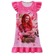 FODOGSH Descendants 4 Girls Nightgown Night Dress Flutter Sleeve Sleepwear 4-9 Years Pajamas Nightgowns for Little Girls