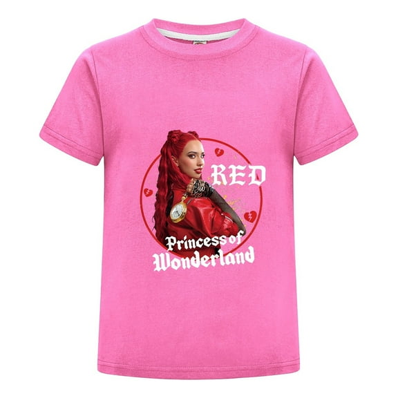 Descendants 4 Kids T-Shirt – Red Princess Shirt Summer Top for Girls Ages 3-14