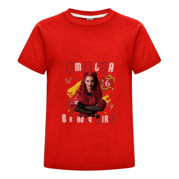 Descendants 4 T-Shirt for Girls – Red Princess Short Sleeve Summer Top