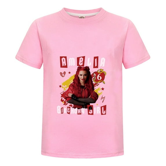 Descendants 4 T-Shirt for Girls – Red Princess Short Sleeve Summer Top