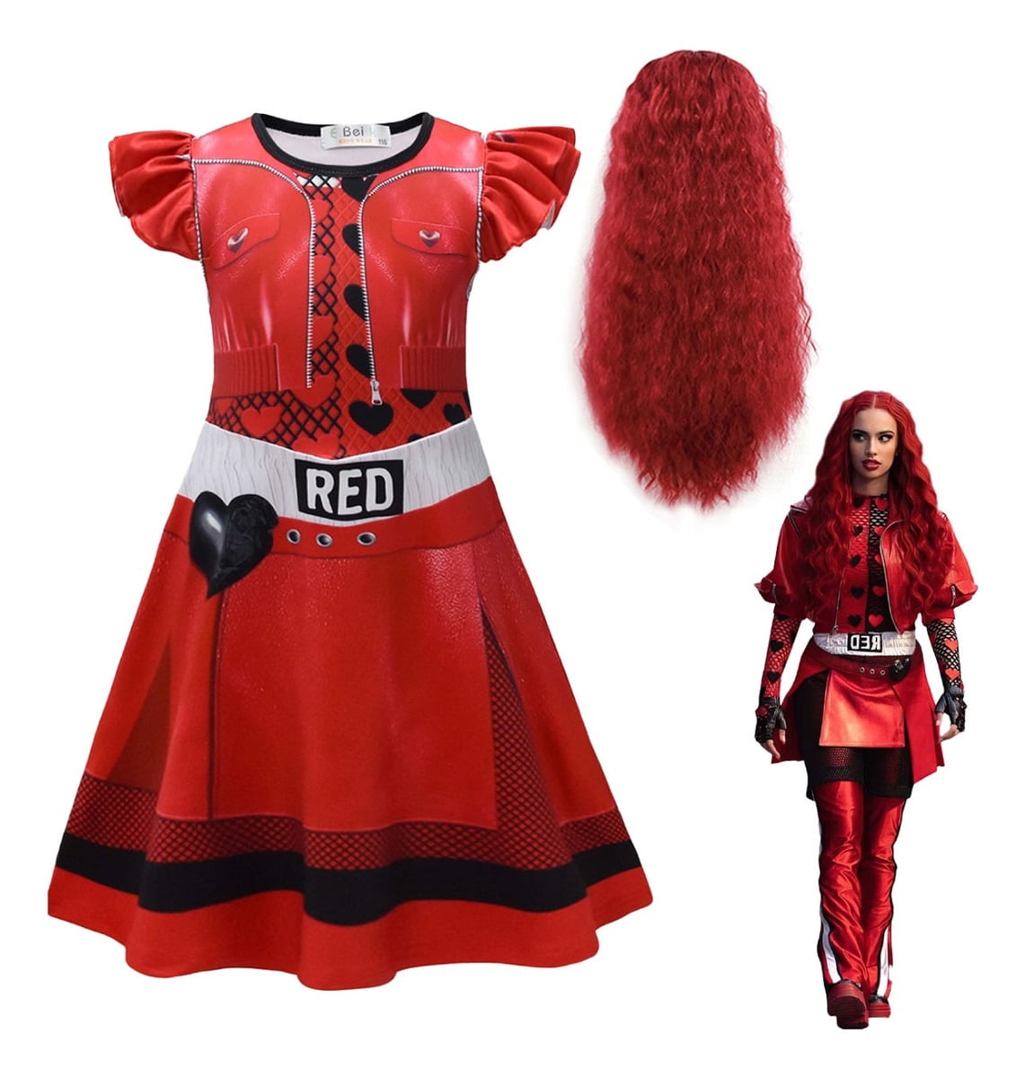 Descendants 4 The Rise of Red Princess Girls A-line Dresses | Kids Cosplay  Costume | Halloween & Birthday Gifts | Cartoon Themed Dress Up Party Skirt  Playwear Outfits Clothes - Walmart.com
