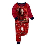 NTONGSHANBB Descendants 4 The Rise of Red Pajama Set for Girls – Long Sleeve Sleepwear with Princess Red, Cozy Christmas PJs, Age 4-12