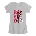 thumbnail image 1 of Descendants 5 - Red Hand Drawn Sketch - Youth Girls Fitted Short Sleeve T-Shirt, 1 of 4
