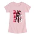 thumbnail image 1 of Descendants 5 - Red Hand Drawn Sketch - Youth Girls Fitted Short Sleeve T-Shirt, 1 of 5