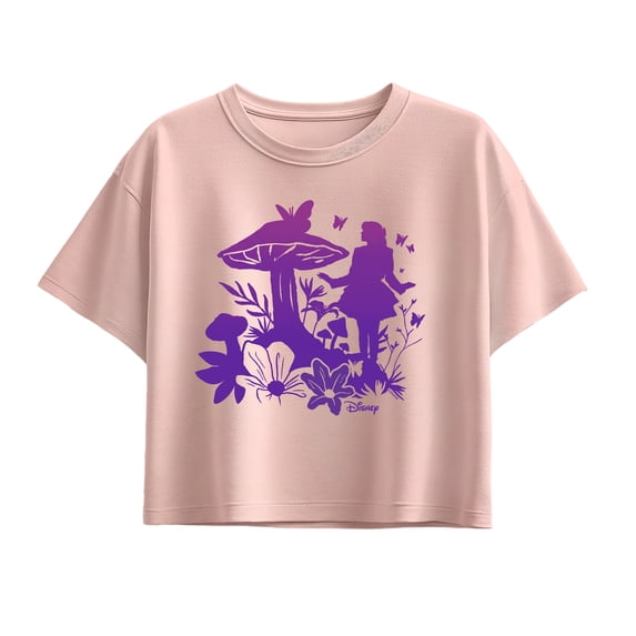 Descendants: Wicked Wonderland - Wonderland Silhouette Girls' Short Sleeve Boxy Graphic T-Shirt