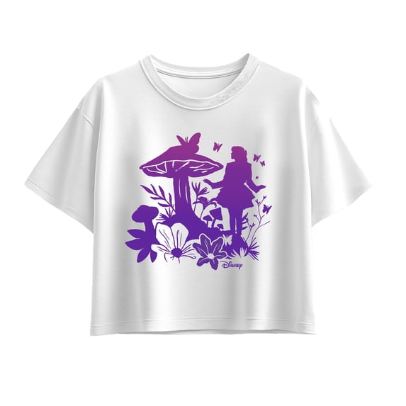 Descendants: Wicked Wonderland - Wonderland Silhouette Girls' Short Sleeve Boxy Graphic T-Shirt