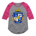 thumbnail image 1 of Descendants - Auradon Prep Crest- Toddler And Youth Girls Raglan Graphic T-Shirt, 1 of 5