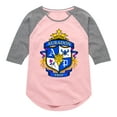 thumbnail image 1 of Descendants - Auradon Prep Crest- Toddler And Youth Girls Raglan Graphic T-Shirt, 1 of 4
