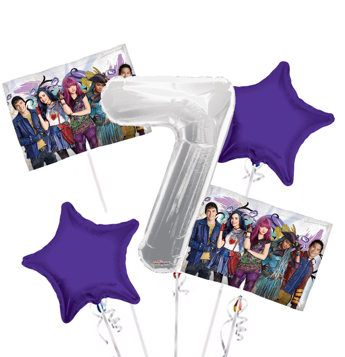 Descendants Balloon Bouquet 7th Birthday 5 pcs - Party Supplies