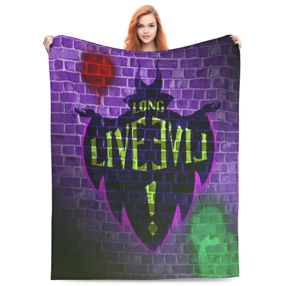 Descendan-t Bed Blanket 3D Printed Throw Blanket Lightweight Super Soft Air Conditioning Room All Season Blanket Sofa Couch Bed Fans Cartoon Blanket 40"x30"