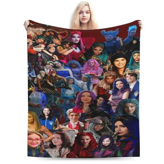 Descendants Blanket, Super Soft Large Fluffy Plush Throw Blanket for Boys Girls Young Adults, Cozy Warm Flannel Blanket for Living Room Couch Bed All Seasons 40"X30"