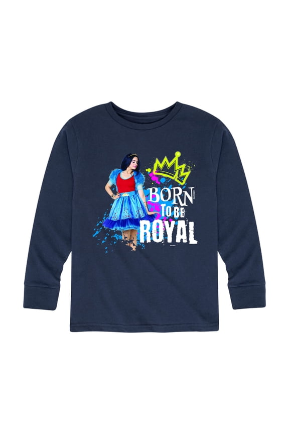 - Born To Be Royal - Toddler And Youth Long Sleeve Graphic T-Shirt