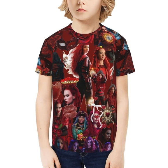 Descendants Boys Girls T-Shirts Graphic Print Short Sleeve Tops Casual Crew Neck T-Shirt Streetwear for Youth Kids