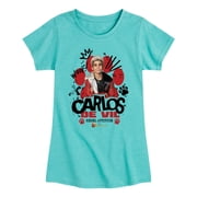 Descendants - Carlos De Vil Rebel Attitude Woof Girls Fitted Short Sleeve Graphic T-Shirt