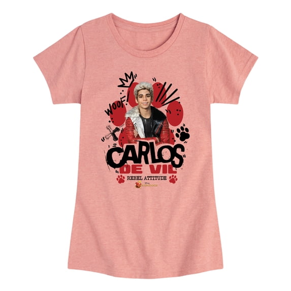 Descendants - Carlos De Vil - Youth Girls Fitted Short Sleeve T-Shirt