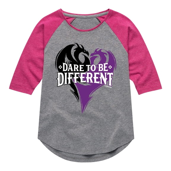 Descendants - Dare To Be Different - Toddler And Youth Girls Raglan Graphic T-Shirt