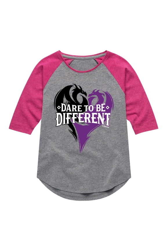 - Dare To Be Different - Toddler And Youth Girls Raglan Graphic T-Shirt