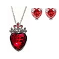 thumbnail image 1 of Descendants Evie Red Heart Pendant Necklace & Mini 1/4" Stud Earrings, 1 of 1