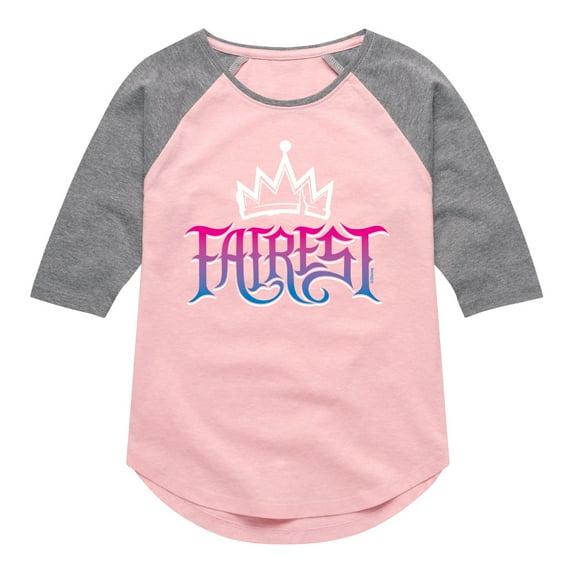 Descendants - Fairest Crown - Toddler And Youth Girls Raglan Graphic T-Shirt