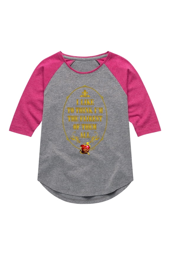 - Fairest Of The All - Toddler And Youth Girls Raglan Graphic T-Shirt
