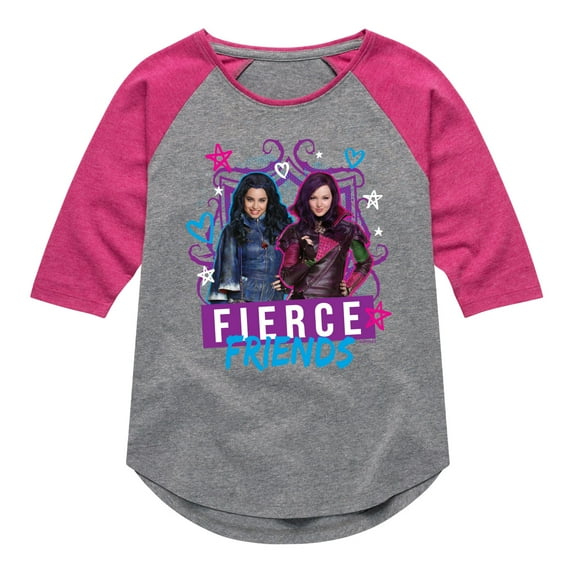 Descendants - Fierce Friends - Toddler And Youth Girls Raglan Graphic T-Shirt