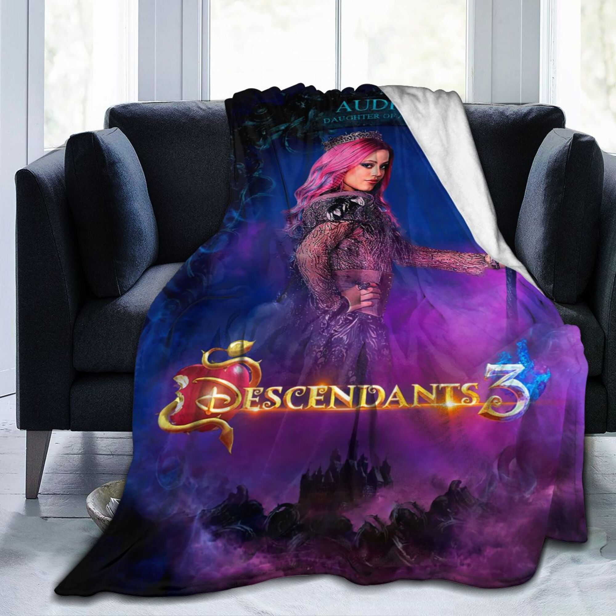 Descendants Flannel Blanket, Soft and Cozy Plush All Season Throw