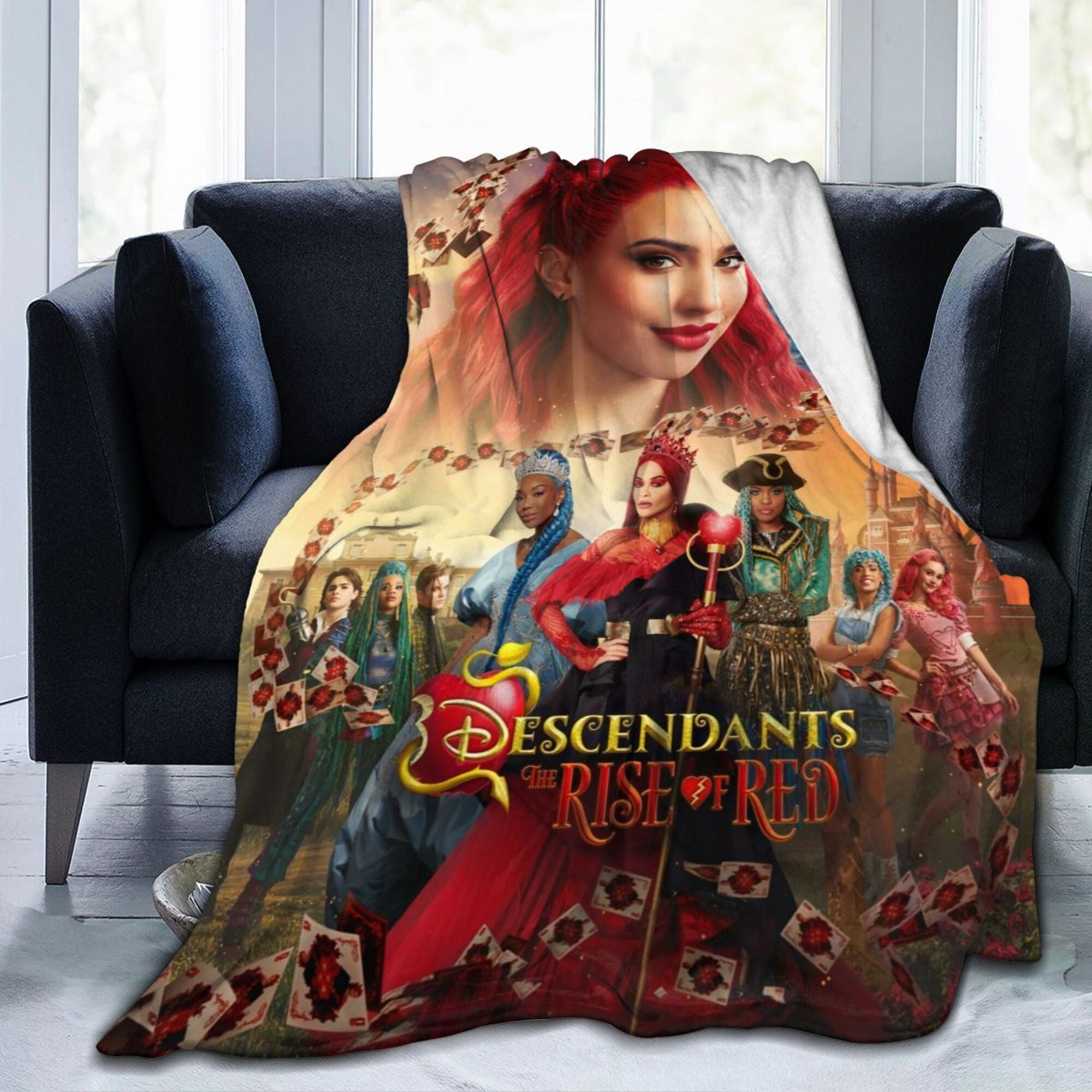 Descendants Flannel Blanket, Soft and Cozy Plush All Season Throw