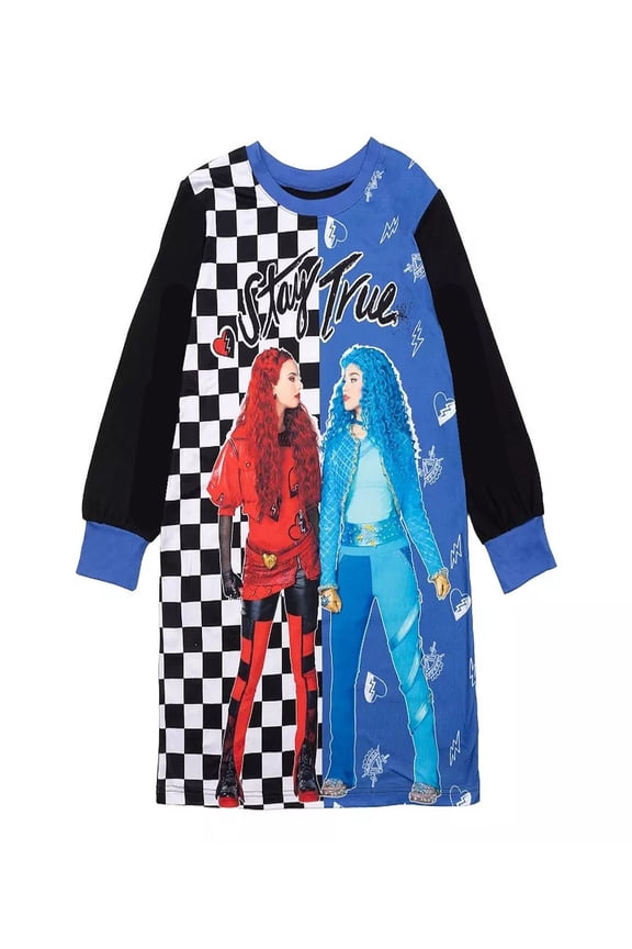 Descendants Girl's Character Red and Chloe 'Stay True' Soft Nightgown, Gown, Size 6