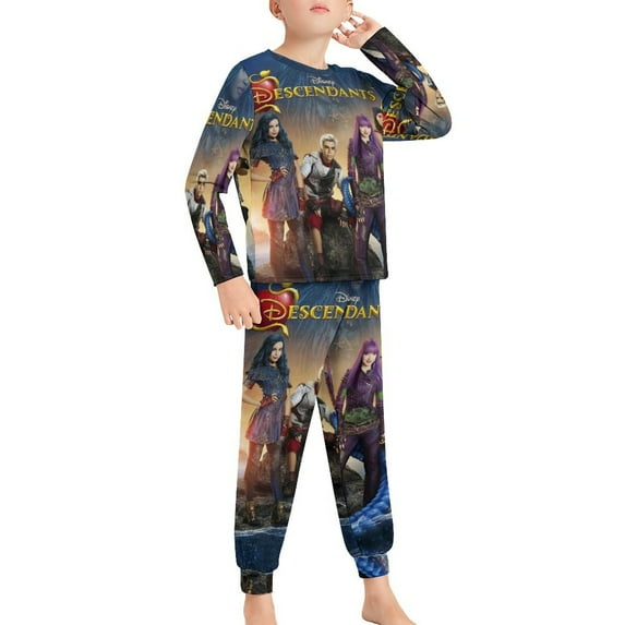 Descendants Little Big Bo-ys Gi-rls Pajamas Set Long Sleeve Ki-ds PJs Sleepwear