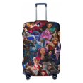thumbnail image 2 of Stretchy Luggage Cover With Zippers – Anti-Scratch Suitcase Protector (Flower Letter G Design) 2 of 9