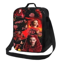Descendants Lunch Bag Cartoon Insulated Lunch Box with Shoulder Strap Reusable School Office Picnic Lunch Tote Cooler Bag with Water Bottle Holder