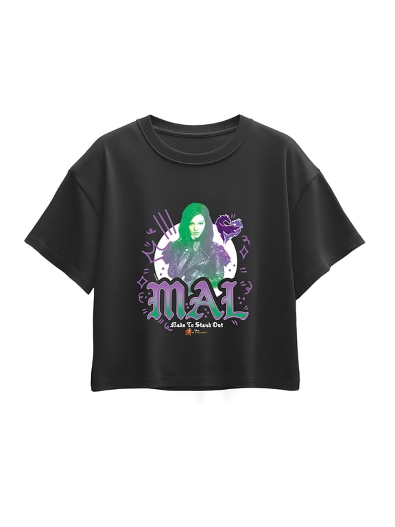 - Mal Golden Eyes Girls' Short Sleeve Boxy Graphic T-Shirt