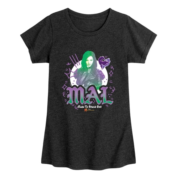 Descendants - Mal Golden Eyes - Youth Girls Fitted Short Sleeve T-Shirt