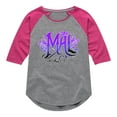 thumbnail image 1 of Descendants - Mal - Toddler And Youth Girls Raglan Graphic T-Shirt, 1 of 4