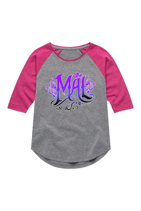 - Mal - Toddler And Youth Girls Raglan Graphic T-Shirt