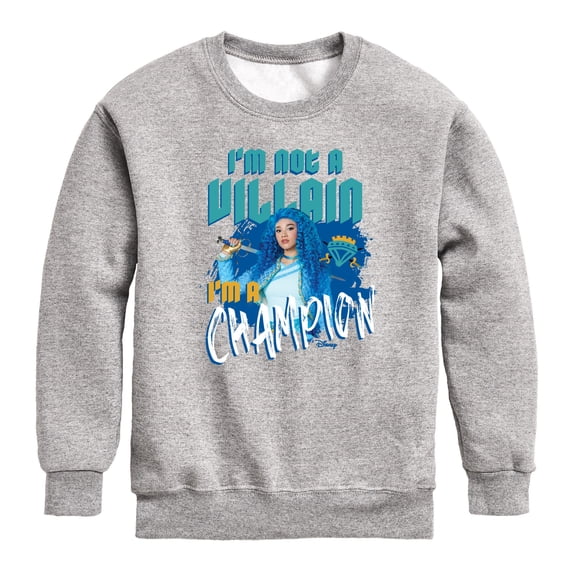 Descendants - Not Villain Champion - Youth Boys Crew Fleece Sweatshirt