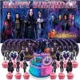 thumbnail image 1 of Descendants Party Supplies Plates Decorations Birthday Cake Topper Banner Decor Backdrop Balloons, 1 of 6